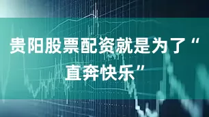 贵阳股票配资就是为了“直奔快乐”
